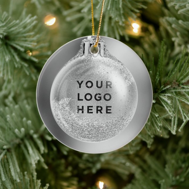 Your Business Logo Into Christmas Ball | Custom Ceramic Ornament (Tree)