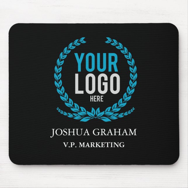 Your Business Logo | Job Title Custom Employee Mouse Pad (Front)