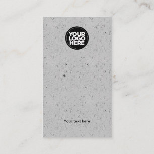 Your Business Logo Kraft Grey Earring Display Card