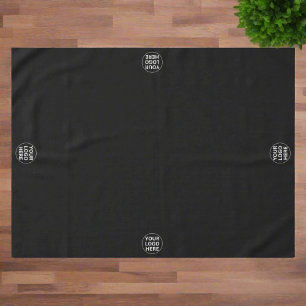 Your Business Logo l Promotional Black & White  Tablecloth