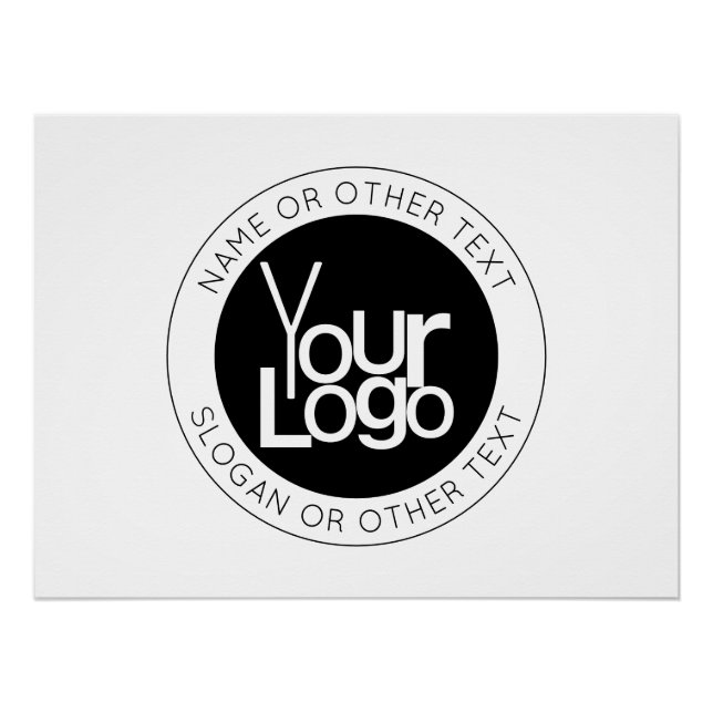 Your Business  Logo & Modern Simple Editable Text Poster (Front)