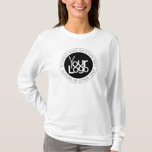 Your Business Logo & Modern Simple Editable Text T-Shirt