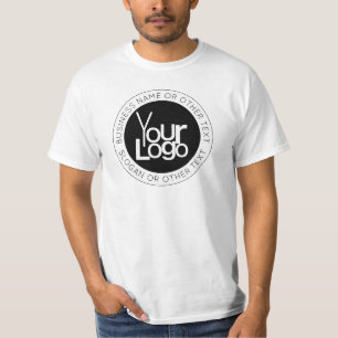 Your Business  Logo & Modern Simple Editable Text T-Shirt