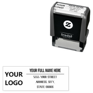 Your Business Logo Name Address Self-inking Stamp
