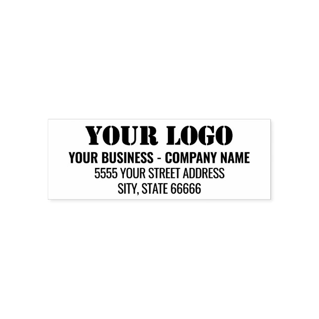Your Business Logo Name Address Self-inking Stamp (Design)