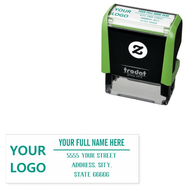 Your Business Logo Name Address Stamp Example (In Situ)