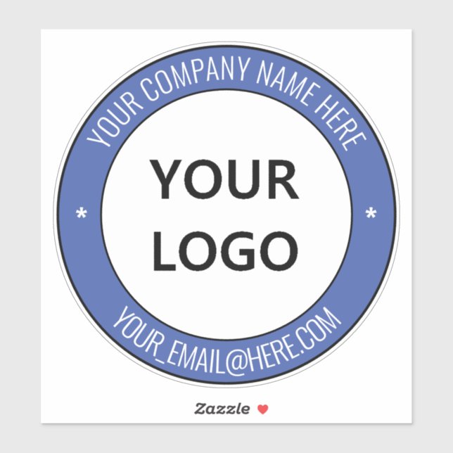 Your Business Logo Name Email Promotional Sticker (Sheet)