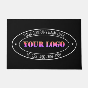 Your Business Logo Name Simple Personalised Office Doormat