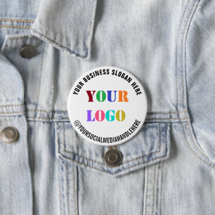 Your Business Logo Name Social Media Button Badge