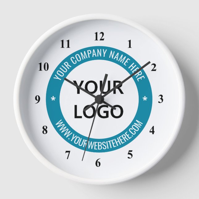 Your Business Logo Name Website Company Clock (Front)