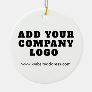 Your Business Logo New Employee Christmas Ceramic Ornament