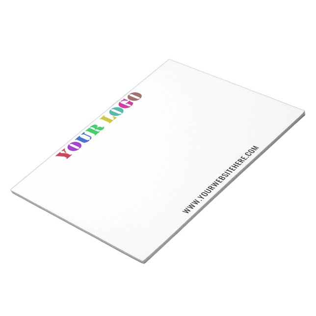 Your Business Logo Notepad Example Custom Text (Angled)