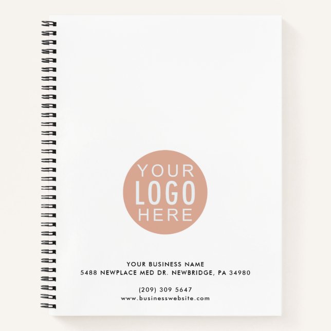 Your Business Logo Office Employees Custom Notebook (Front)