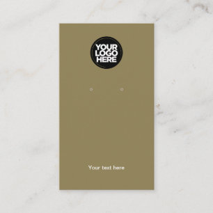 Your Business Logo Olive Earring Display Card