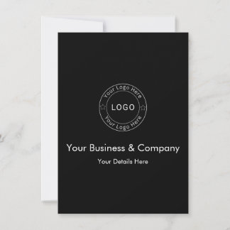 Your Business Logo on Black Custom Announcement