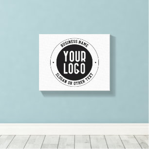 Your Business Logo or Design Bold Editable Text Canvas Print