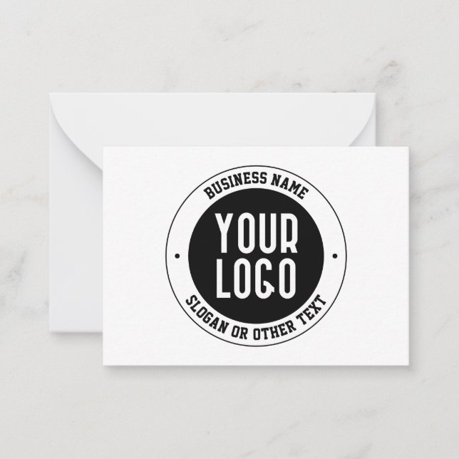 Your Business Logo or Design | Bold Editable Text Card (Front)