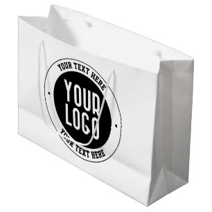 Your Business Logo or Design Bold Editable Text Large Gift Bag