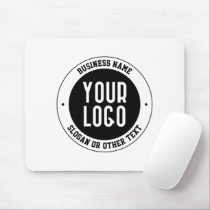 Your Business Logo or Design   Bold Editable Text Mouse Pad