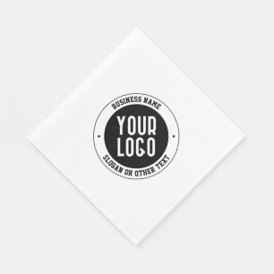 Your Business Logo or Design Bold Editable Text Napkin