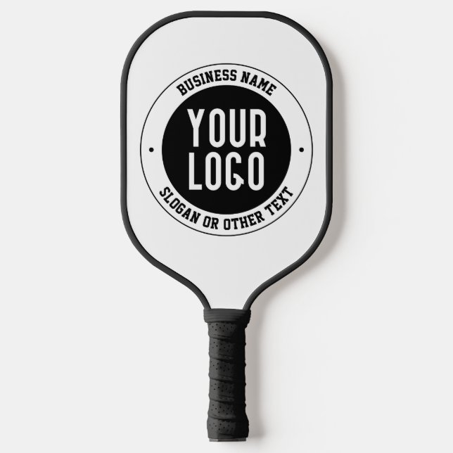 Your Business Logo or Design | Bold Editable Text Pickleball Paddle (Front)