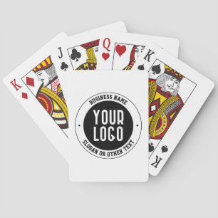 Your Business Logo or Design   Bold Editable Text Playing Cards