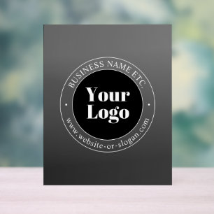 Your Business Logo or Design & Editable Text Acrylic Sign