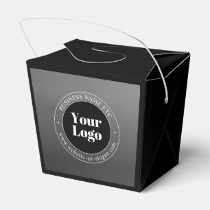 Your Business Logo or Design & Editable Text Favour Box
