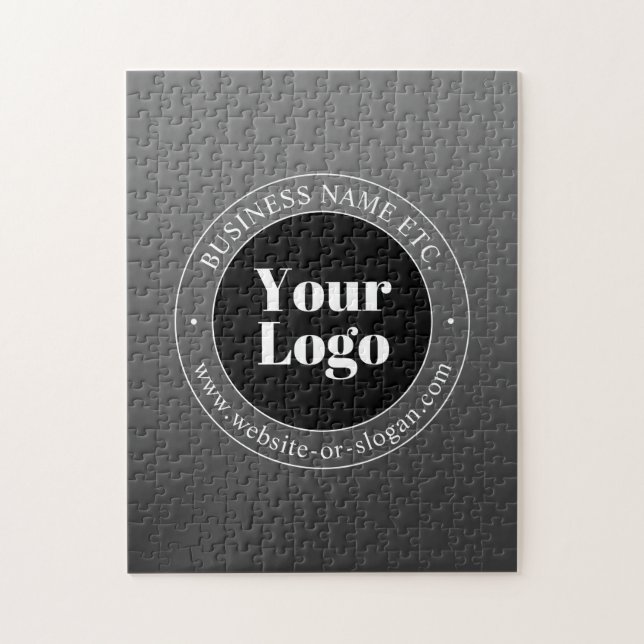 Your Business Logo or Design & Editable Text Jigsaw Puzzle (Vertical)