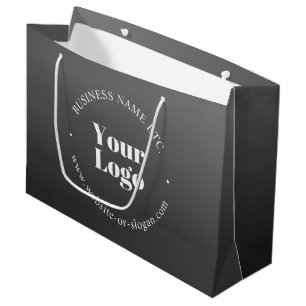 Your Business Logo or Design & Editable Text Large Gift Bag
