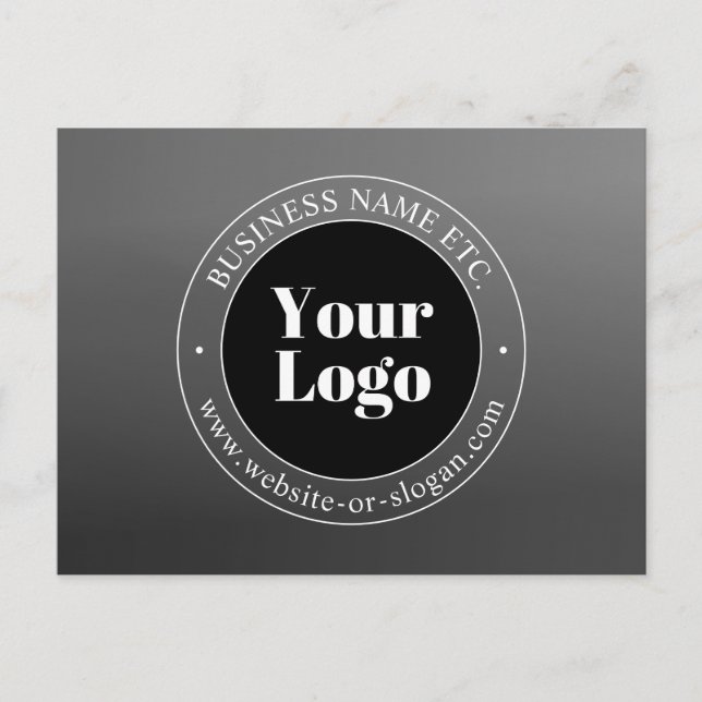 Your Business Logo or Design & Editable Text Postcard (Front)