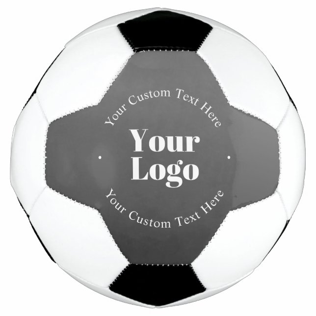 Your Business Logo or Design & Editable Text Soccer Ball (Front)