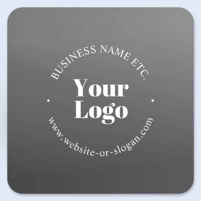 Your Business Logo or Design & Editable Text Square Sticker (Creator Uploaded)