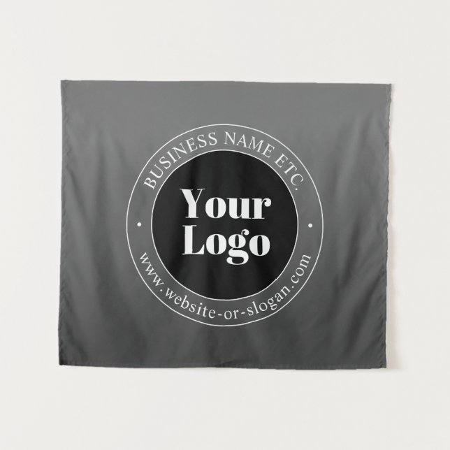 Your Business Logo or Design & Editable Text Tapestry (Front (Horizontal))