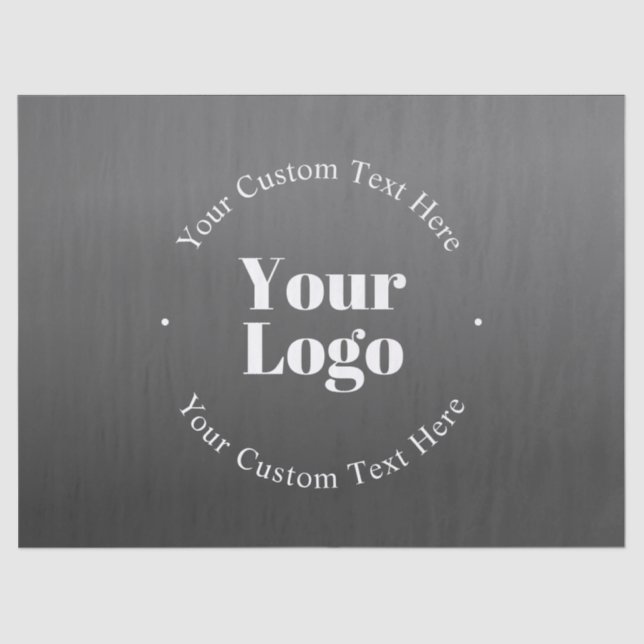 Your Business Logo or Design & Editable Text Tissue Paper (Front)