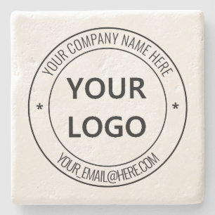 Your Business Logo Promotion Personalised Stamp Stone Coaster