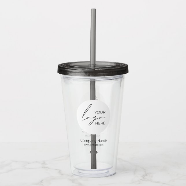Your Business Logo Promotional Business Company Acrylic Tumbler (Front)