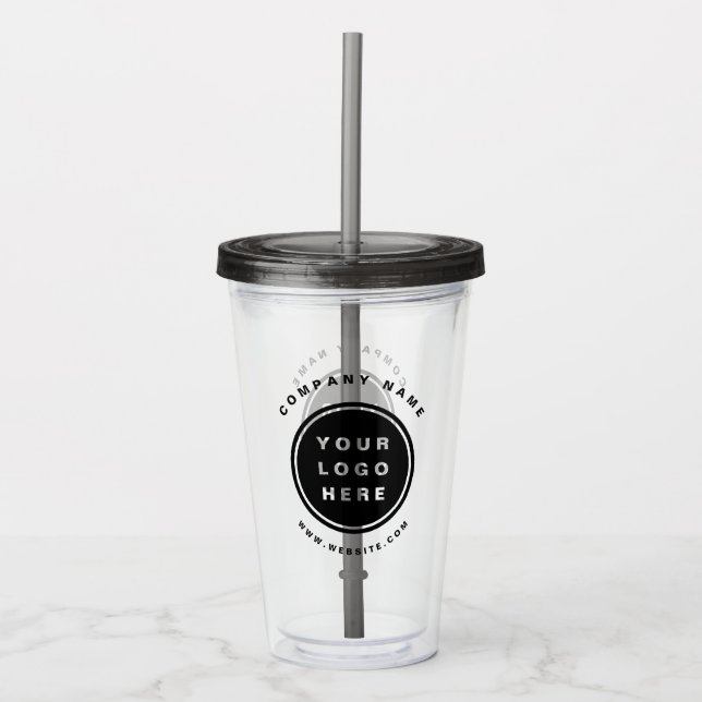 Your Business Logo Promotional Business Company Acrylic Tumbler (Front)