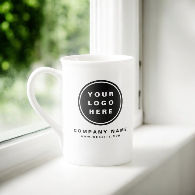 Your Business Logo Promotional Business Company Bone China Mug (Creator Uploaded)