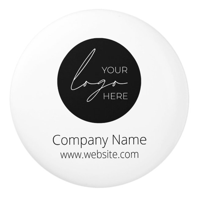 Your Business Logo Promotional Business Company Ceramic Knob (Front)
