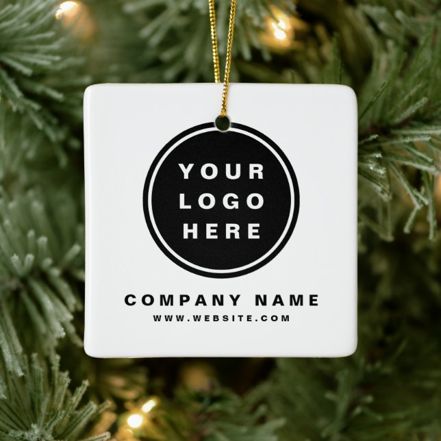 Your Business Logo Promotional Business Company Ceramic Ornament (Tree)