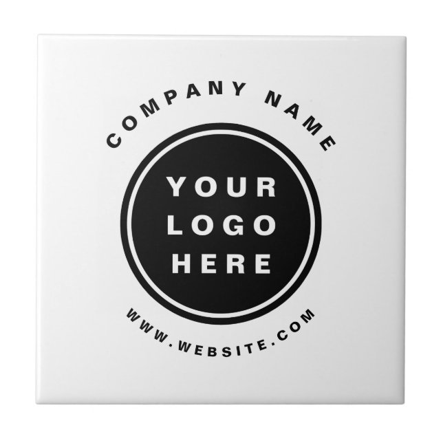 Your Business Logo Promotional Business Company Ceramic Tile (Front)