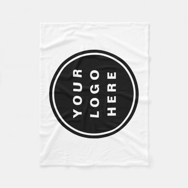 Your Business Logo Promotional Business Company Fleece Blanket (Front)