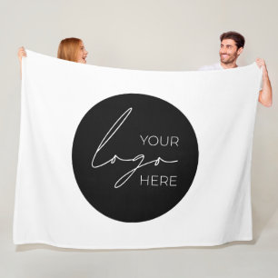 Your Business Logo Promotional Business Company Fleece Blanket