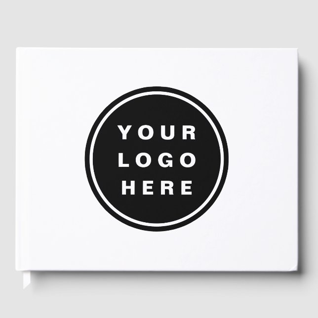 Your Business Logo Promotional Business Company Guest Book (Front)