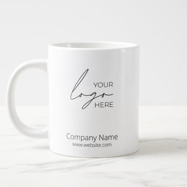 Your Business Logo Promotional Business Company Large Coffee Mug (Left)