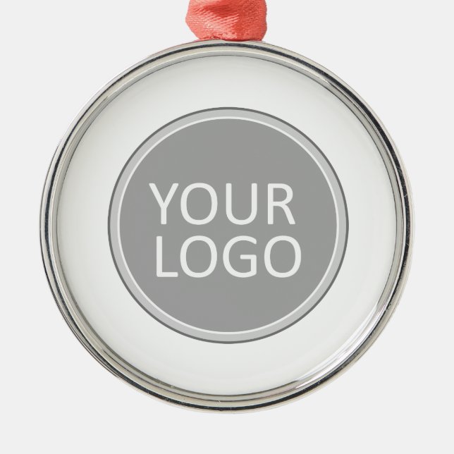 Your Business Logo Promotional Business Company Metal Ornament (Front)