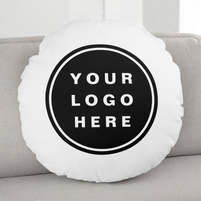Your Business Logo Promotional Business Company Round Cushion (Creator Uploaded)