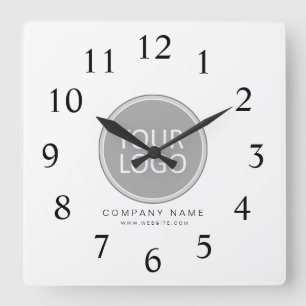Your Business Logo Promotional Business Company Square Wall Clock
