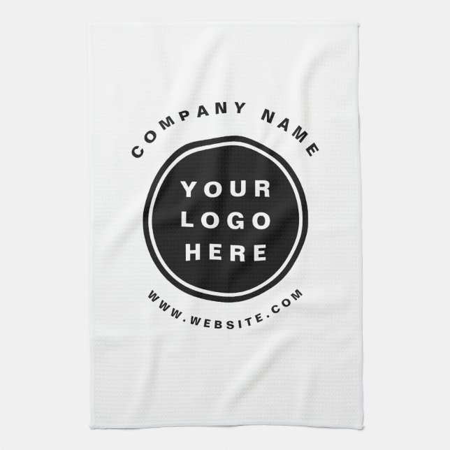 Your Business Logo Promotional Business Company Tea Towel (Vertical)
